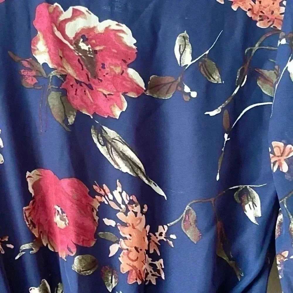 Lulus pretty pretender navy floral mini long sleeve dress - XS - Picture 11 of 12